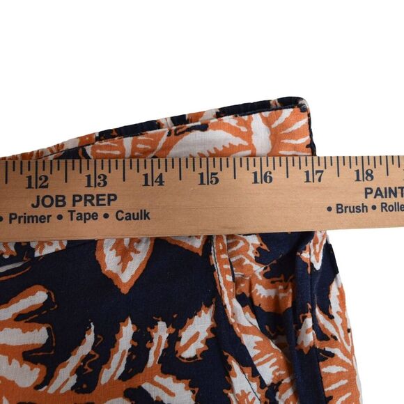 Christian Siriano Tropical  Linen Blend Floral Pants XL Pull-On Boho Wide Leg - Picture 5 of 9